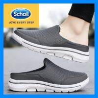 Scholl รองเท้าผู้ชาย Scholl รองเท้าผ้าใบรองเท้าผู้ชาย Scholl ผ้าใบรองเท้าผู้ชาย Scholl Kasut Scholl สไลด์ Man Scholl ผู้ชาย Scholl ขนาดใหญ่ครึ่งรองเท้าแตะแบนรองเท้าแตะผู้ชายแฟชั่นรองเท้าแตะลำลองJH