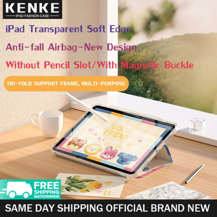 kenke-เคส-ipad-การ์ตูนอะนิเมะน่ารัก-rebound-magnetic-smart-case-สำหรับ-ipad-2020-air-4-air-5-2022-pro-11-นิ้ว-ipad-mini-6-2021-ipad-7th-8th-9th-gen-ฝาครอบ-ipad-ปลอกรองรับ-apple-ดินสอการจับคู่และการชาร