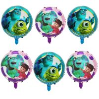 10pcs 18 inch Circular Monster University Childrens Toy Inflatable Aluminum Foil Balloon Birthday Party Decoration Hydrogen Artificial Flowers  Plant