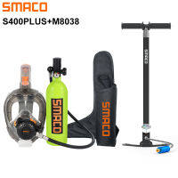 SMACO S400Plus อุปกรณ์ดำน้ำลึกดำน้ำ snorkeL อุปกรณ์ดำน้ำสำหรับนักดำน้ำมินิถังออกซิเจนกระบอกใต้น้ำหายใจอุปกรณ์ 1L