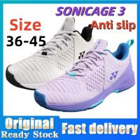 รองเท้าแบดมินตัน Yonex Sonicage 3สำหรับบุรุษและสตรีรองเท้าผ้าใบระบายอากาศได้ดีรองเท้าเทนนิสแบดมินตันเบามากป้องกันการลื่นตัวกันกระแทกใช้ได้ทั้งชายและหญิง (พร้อมกล่อง)