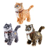 Walking Stuffed Animal Cat Toy with Sounds and Music Interactive Electronic Soft Plush Toys Battery Powered