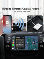 Mb【พร้อมส่ง】อะแดปเตอร์ CarPlay ไร้สายปลั๊กแอนด์เพลย์แบบมีสายเพื่อตัวส่งสัญญาณภาพและเสียงอุปกรณ์มีเดียสำหรับแอปเปิ้ลไอโฟน CarPlay 2.4G &amp; 5G WiFi การจับคู่อัตโนมัติอัพเกรด