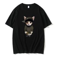 Kaus Pria Musim Panas T-Shirt Musim Panas Kasual Longgar T-Shirt Jalanan Hip Hop Pria Tshirt Gambar Grafis Tonka Kitty Lucu Rapper Yeat Kitty S-4XL-5XL-6XL