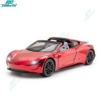 RCTOWN 1:24 Tesla เครื่องประดับโมเดลรถยนต์สปอร์ตจำลองรถของเล่นดึงกลับสำหรับเป็นของขวัญวันเกิด