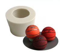 3D Basketball Silicone Mold DIY Jelly Mousse Chocolate Fondant Cake Decoration Baking Tools Kitchen Ball Soap Candle Resin Mould Bread  Cake Cookie Ac