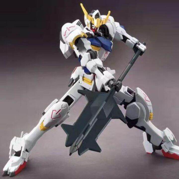 โมเดล-bandai-g-ndam-b001-hg-barbatos-mace-katana-1-144ฟรีหุ่นประกอบตุ๊กตาขยับแขนขาได้หุ่นของเล่นและของสะสม