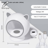 Bangqi เครื่องเป่าเล็บขนาด6W เครื่องเป่าเล็บหลอด LED UV UV ขนาดมินิ USB 120วัตต์ออกแบบรูปไข่สีขาวสำหรับเครื่องมือทำเล็บเจลขัดเงา