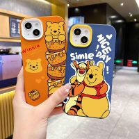 Orange Silicon iPhone Case Winnie Pooh ForiPhone 14 13 12 11 Pro Promax 6 6S 7 8 Plus X XR XSMax SE Shockproof TPU Soft Casing Cover JODO