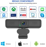 ZZOOI Webcam 2K Full HD 1080P Webcam Computer PC Web Camera With Microphone Rotate Camera For Live Broadcast Video Calling Conference