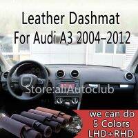 สำหรับ Audi A3 2004 2005 2006 2012หนัง Dashmat แผ่นคลุมแผงหน้าปัดรถยนต์พรมกันลื่น Sunshade พรมที่กำหนดเองชุดแต่งรถยนต์รถพวงมาลัยซ้ายรถพวงมาลัยขวา