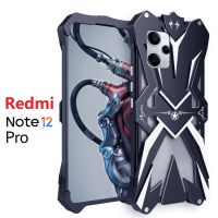 ZIMON กล่องโลหะ Xiaomi Redmi Note 12 Pro 5G / 4G เคสห่อหุ้ม Redmi Note 12 Pro + เคสเคสกันกระแทกมือถือฝาแข็งอะลูมินัมอัลลอย