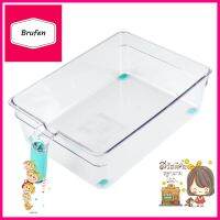 กล่องจัดเก็บในตู้เย็นมีด้ามจับ20x31x8.5cm. KECHFRIDGE STORAGE BOX KECH 24405 20X31X8.5CM CLEAR **ราคาดีที่สุด**