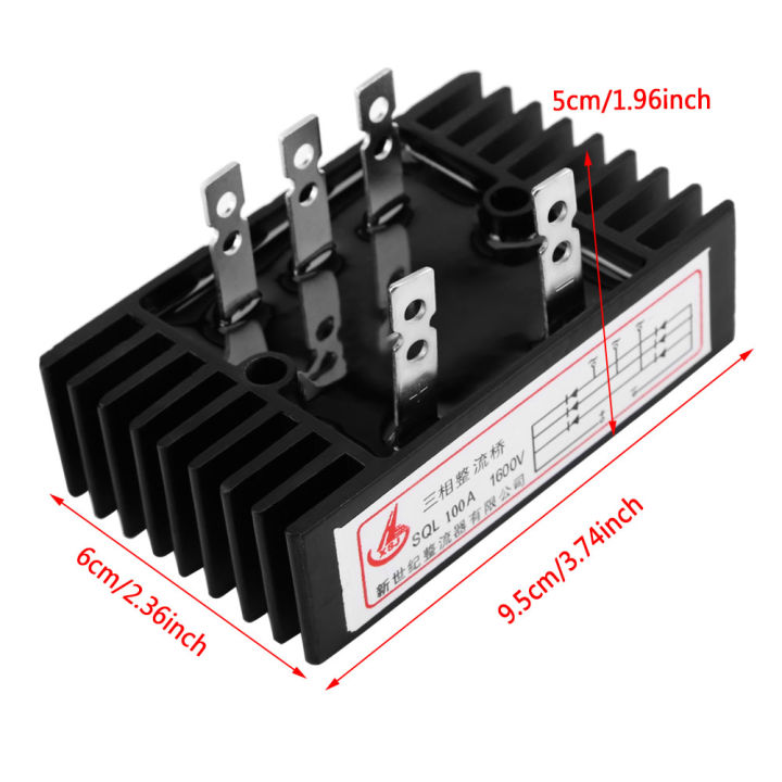 วงจรเรียงกระแสสามเฟส-วงจรเรียงกระแสบริดจ์-sql100a-1600v-วงจรเรียงกระแสไดโอดบริดจ์สามเฟส-ac-เป็น-dc