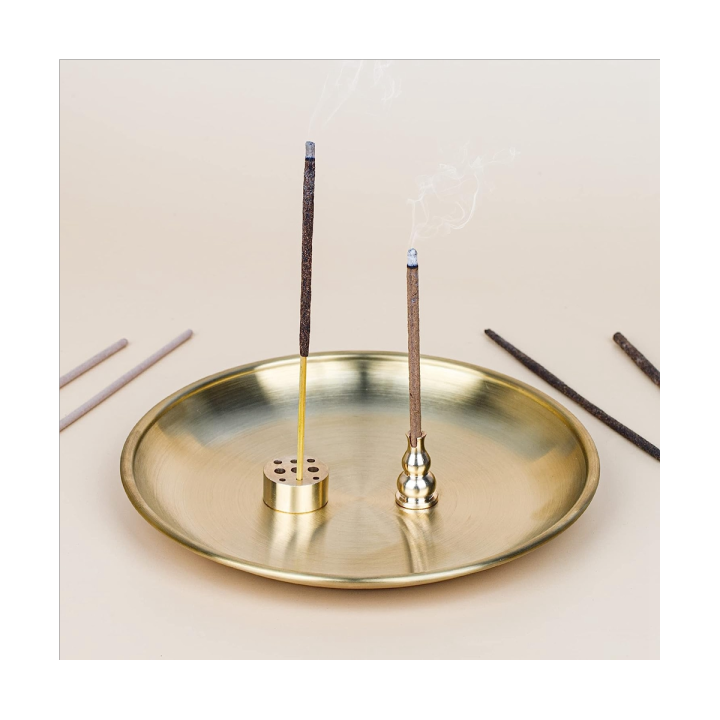 4pcs-burner-incense-holder-for-incense-sticks-coil-incense-incense-cones-brass-ash-catcher-for-meditation-yoga-room-brass-gold