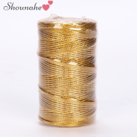 shounahe?Cheap? 100M/ROLL Gold Silver cords METALLIC Twine สายรัดไม่ลื่นกระเป๋าของขวัญ