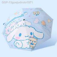 Sanrio-Coreano Cinnamoroll Guda-Chuva Dobrvel Totalmente Automáantitico UV-Pára-Sol Figuras Anime Protetor Solar Parasol