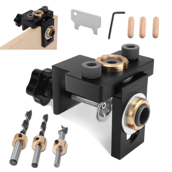 3-In-1 Adjustable Locating Pin Jig Woodworking Pocket Hole Jig With 8 ...