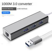 Usb กับตัวแปลงเครือข่าย Rj45ประเภท-C ตัวแปลงเครือข่าย Usb USB3.0ฮับ2.0แบบมีสายการ์ดเน็ตเวิร์ก1000ม. แท็บเล็ตทีวีกล่องไดรฟ์สำหรับโน๊ตบุ๊กฟรี