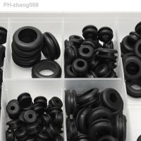 Bluelans 180Pcs Black Rubber Washer Seals Grommets Assortment Set Wiring Cable Gasket Kit