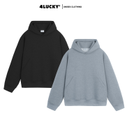 Áo hoodie nỉ bông unisex nam nữ 4lucky 6137 - local brand chính hãng