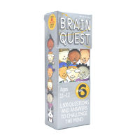 Brain quest preschool grade 6 American BQ brain task Series Portable question and answer exercise card sixth grade childrens English Enlightenment question and answer card 11-12 years old original