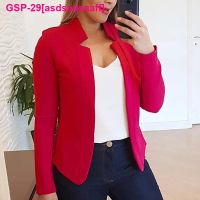 เสื้อ Asdsadsaaff Colarinho Cardigã Feminino Casaco Monocromático Tops Manga Comprida Blazers Exclusivos Femininas Modina Nova