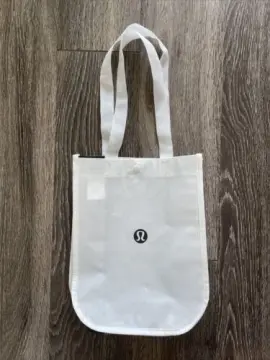 FREE SHIP Lululemon Be All In 12”x9” Tote Bag Red White Yoga Gym