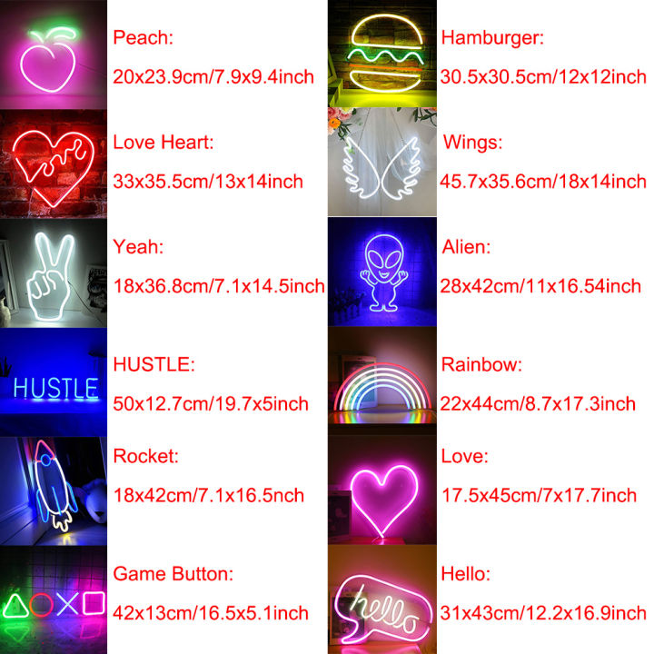 เร่งรีบ-led-neon-sign-ไฟ-bar-party-gaming-room-แขวนไฟนีออนขนาดใหญ่ป้าย-wing-wall-art-decor-heart-night-โคมไฟ-hambuger