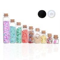 12Pcs/lot 22X40MM 22x50mm Mini Glass Bottles Empty Sample Jars with Cork Stoppers for DIY Craft Decoration - Transparent