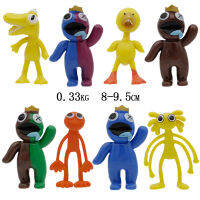 เด็ก Toy Store 8Pcs ใหม่ Rainbow Friends รูปของเล่นการ์ตูนเกมตุ๊กตา Kawaii Blue Monster PVC รุ่นตัวเลขแฟน Gift