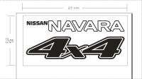 สติ๊กเกอร์ Navara 4x4 สีดำ