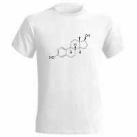 Estrogen Molecular Structure Men T Shirt Sex Hormone Geek Science Steroid T-Shirt Hot New Fashion Top Tees Shirts