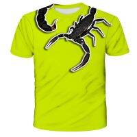 Summer Cool and Cool Animal Scorpion Print T-shirt For Boys T-shirts Summer Casual Hip Hop Short Sleeve Children Clothing Tops