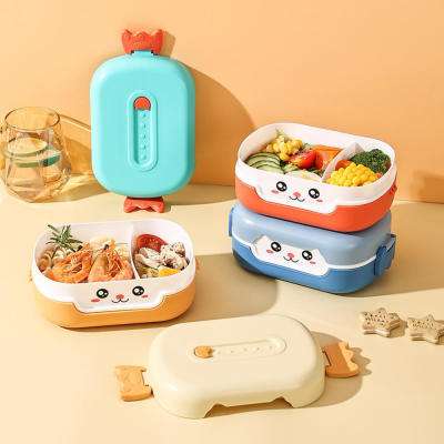 Kids Lunch Box With Lid Lunch Box With Compartments BPA-free Bento Box Eco-friendly Lunch Box Stackable Food Storage Container