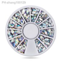 DIY AB Ellipse Acrylic Horse Eye Crystal Nail Glitter Nail Rhinestones Nail Art Decorations Makeup Tools