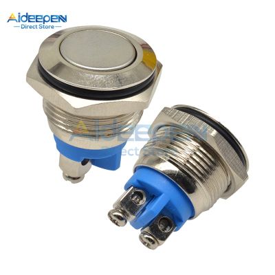 16mm 19mm 250V 5A Mini Metal Push Button Switch Self-reset Spherical/High Flat Round/Flat Round With Terminal