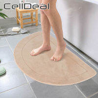 Bathroom Mat Semicircle Shower Room Floor Rug Entrance Door Mats Soft Coral Fleece Super Absorbtion Anti Slip 3 Sizes Home Décor