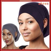 SHOUS สำหรับ hijabs อุปกรณ์เสริมเสริม หมวกผ้าโพกหัว หมวกคลุมฮิญาบ หมวกผ้าพันคออิสลาม ฮิญาบของผู้หญิง ใต้ฝามีรูหู