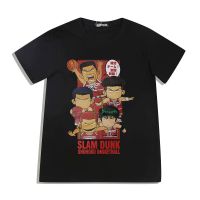 Japanese Manga Streetwear Oversized T-shirt Fashion Anime Slam Dunk T Shirt Men Women Tops Hip Hop Pure Cotton Short Sleeve Tees