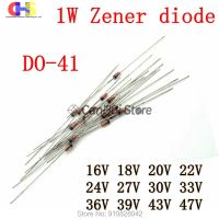 ✿▩◐ 50pcs 1W Zener Diode DO-41 16V 18V 20V 22V 24V 27V 30V 33V 36V 39V 43V 47V 1N4746A 1N4749A 1N4752A 1N4753A 1N4755A 1N4756A