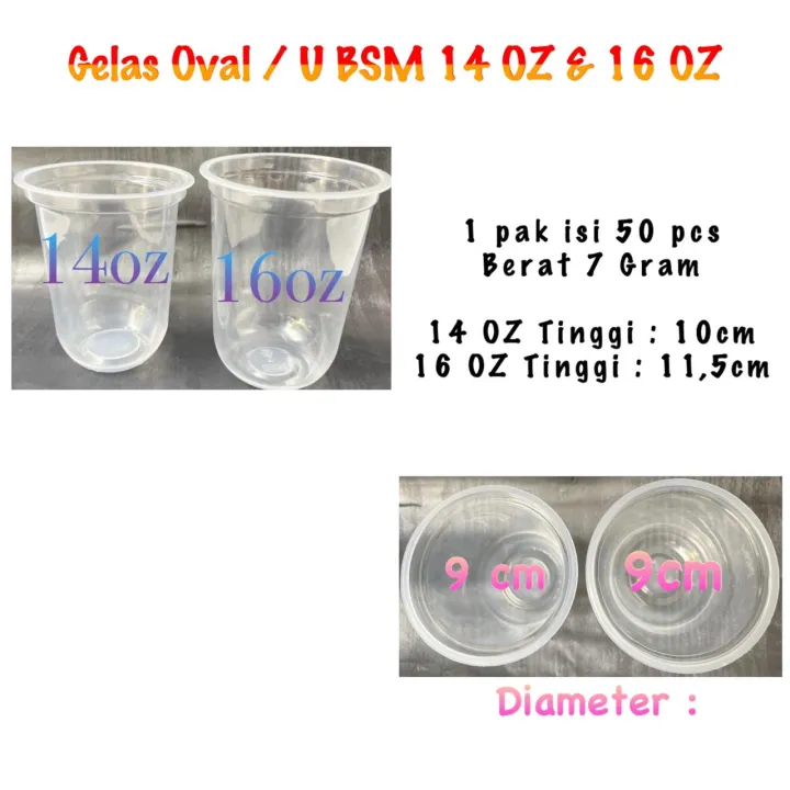 Gelas Oval Oz Oz Gelas Plastik Oval Cup Oval U Cup Isi Pcs Lazada Indonesia