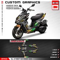 ▩☑▽ KUNGFU Graphics Scooter Bike Décor Personalised Decal Stickers Full Vinyl Wrap Kit for SYM DRG BT 158 2019 2020