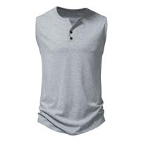 Mens Causal Sleeveless t shirts Sports Basic Short Sleeve Cotton T-shirt Tank Top