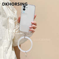 DKHORSING ปลอกอ่อนใสสำหรับ VIVO V29 5G,เคสป้องกันเลนส์กล้อง TPU VIVOV29 2023เคสโทรศัพท์ซิลิโคนแฟชั่นเคส Vivo V29 5G พร้อมสายรัดข้อมือ