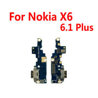 บอร์ดชาร์จ Usb สำหรับ Nokia X6 6.1 Plus,แท่นชาร์จพอร์ต USB ปลั๊กตัวเชื่อมต่อสายเคเบิลยืดหยุ่น + ไมโครโฟน