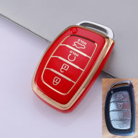 TPU รถ Key Car Flip Key Chain สำหรับ Hyundai Santa Fe Sonata Tucson Elantra Ix45 35