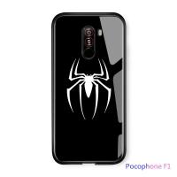 UCUC เคสโทรศัพท์เคสสำหรับ Xiaomi Pocophone F1,แฟชั่นคลาสสิก Superhero ไอรอนแมนกัปตันอเมริกา Spiderman กันกระแทกกระจกเทมเปอร์กรณีฝาหลัง