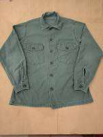 US.ARMY SHIRT, MANS, COTTON SATEEN OG 107 CLASS 1 USED SIZE 15.5"X33"