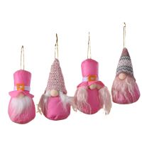 Christmas Gnome Ornament ชุด4สำหรับ Xmas Tree Home Party ตกแต่งในร่มกลางแจ้ง Furry Santa ปีใหม่ Gift